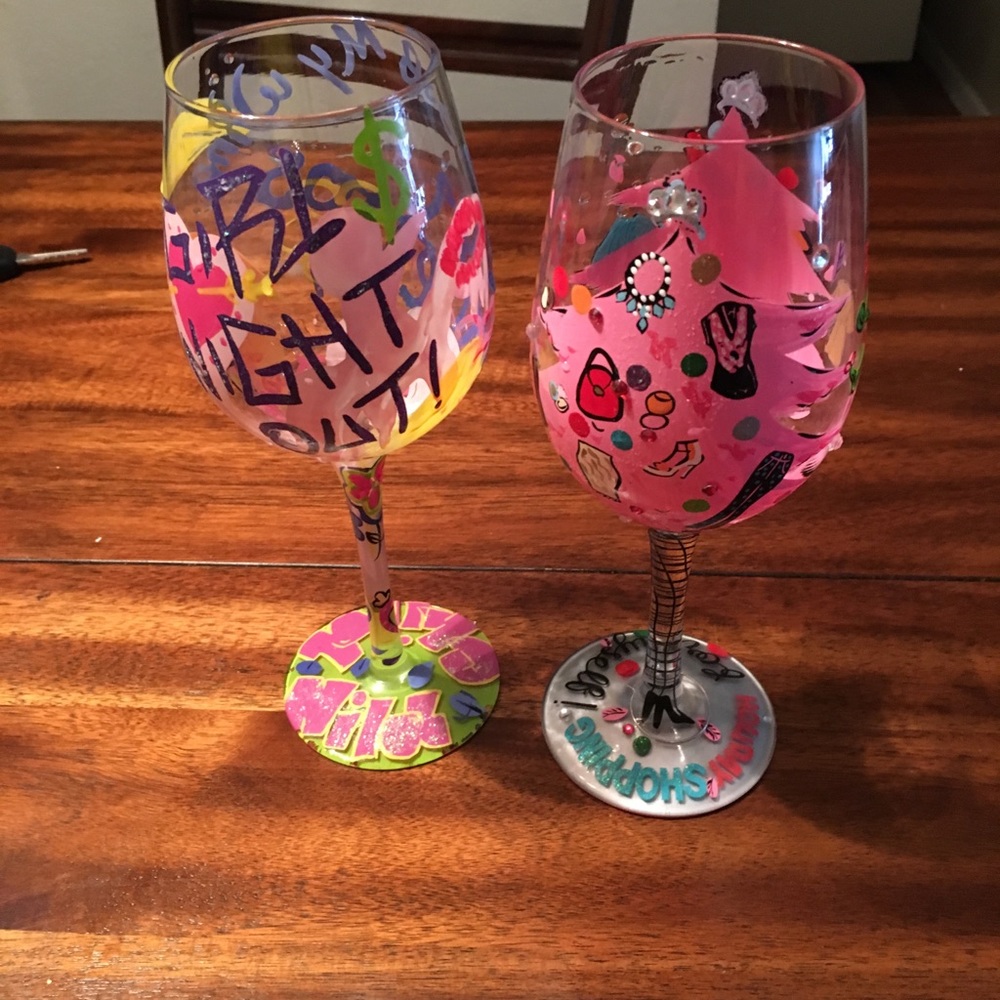 Set of Lolita wine glasses